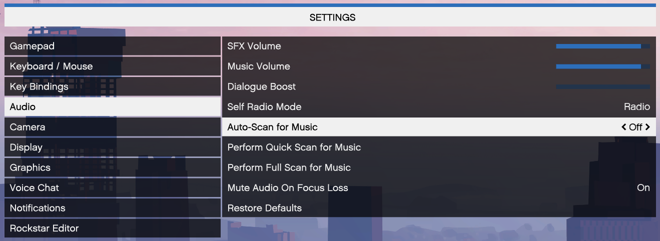 Audio Setting - Auto-Scan